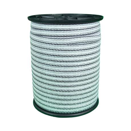 Schriklint wit-zwart 200meter 10mm