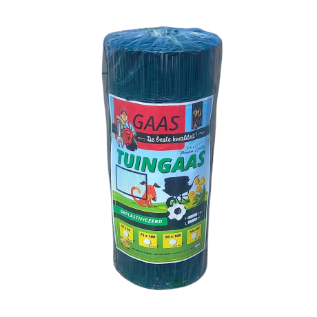 Tuingaas groen 60cm, 2,2mm dikte, Maasbr. 75x100mm