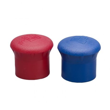 Spanbeugel doppen rood/blauw