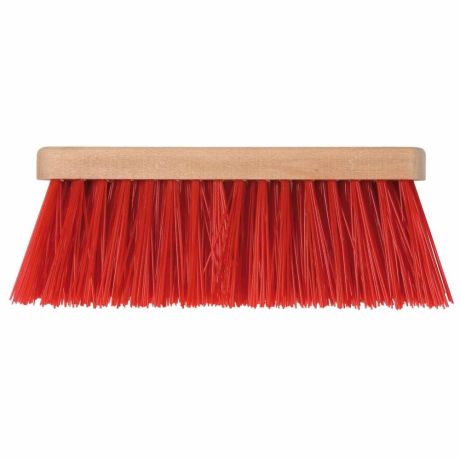 Bezem rood nylon 28cm