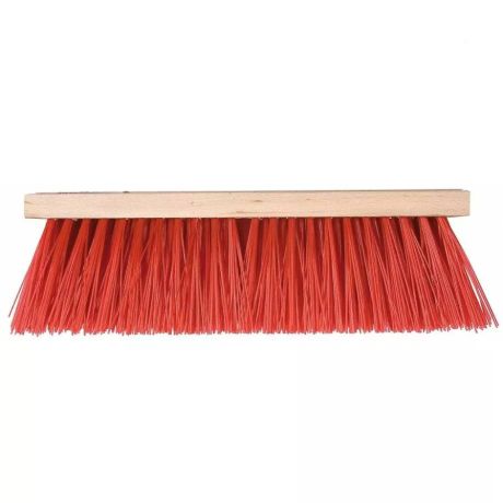 Bezem rood nylon 41cm