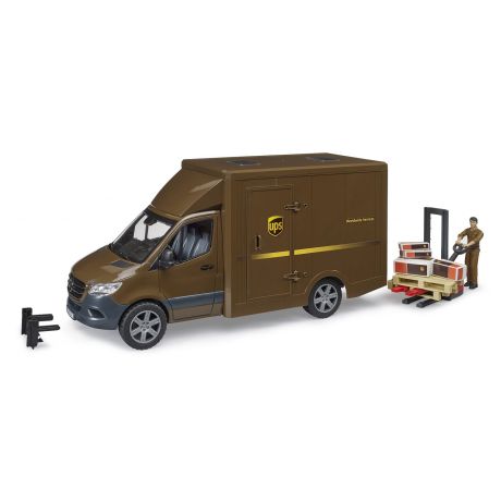 Bruder Mercedes Benz sprinter UPS met chauffeur en accessoires