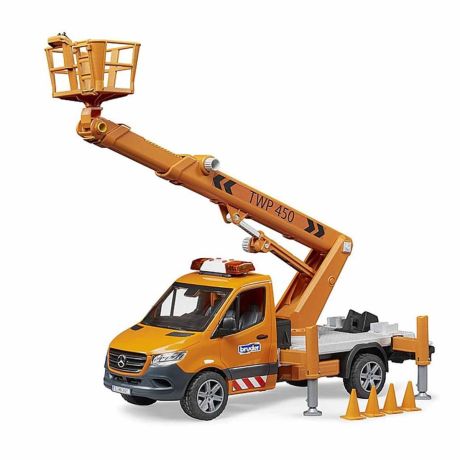 Bruder Mercedes Benz sprinter met werkplatform