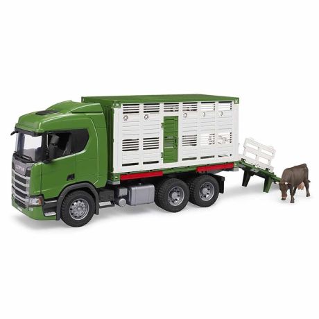 Bruder Scania Super 560R veetransportwagen met koe
