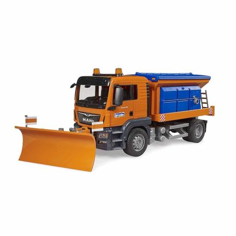 Bruder MAN TGS strooiwagen met sneeuwploeg