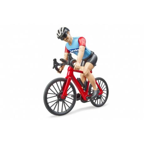 Bruder mountainbike met wielrenner