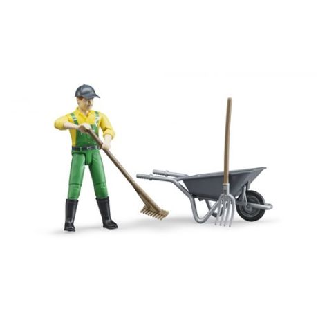 Bruder farmer met kruiwagen 