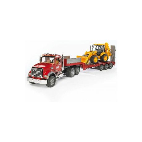 Bruder granite mack dieplader en JCB graaflaadcombinatie 