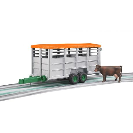 Bruder veetransportwagen met 1 koe 