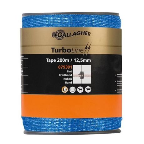 Gallagher turboline lint (15.1) 12,5mm blauw 200m