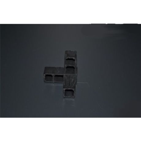 Hoekstuk 3-poot 20mm zwart | Kuiper Koekange