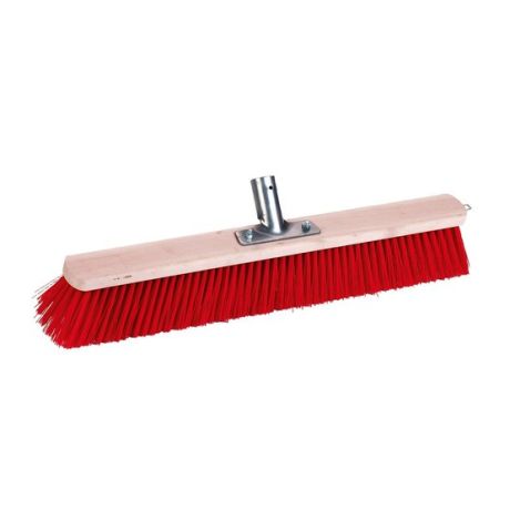 Bezem euro stal rood - 60cm