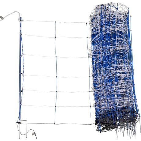 Schapennet titannet 90cm hoog, 50m blauw dubbele poot