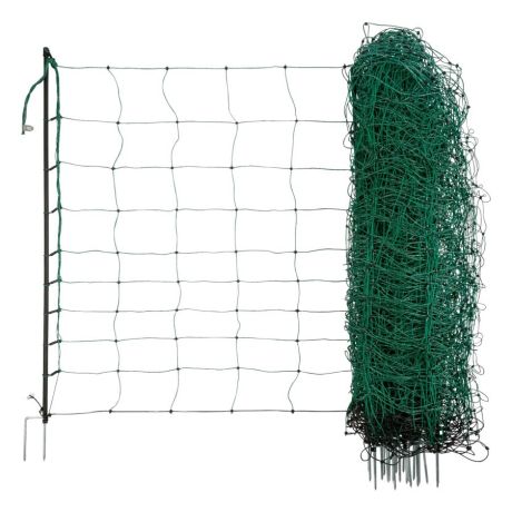 Schapennet 90cm hoog, 22m groen dubbele poot
