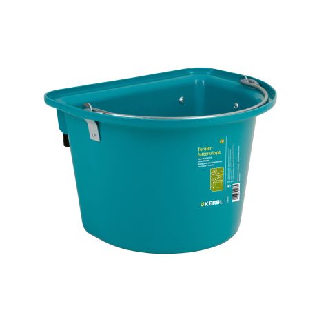 Wedstrijd voerbak met ophangbeugel draaggreep 12L - aquamarine