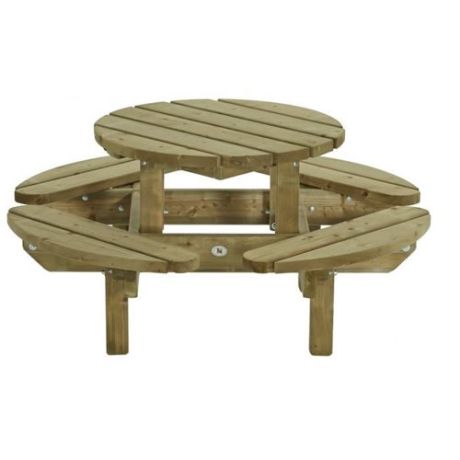 Kinderpicknicktafel rond 35mm geïmpregneerd - 130cm | Kuiper Koekange