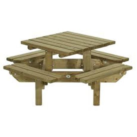 Kinderpicknicktafel vierkant 35mm geïmpregneerd - 125cm | Kuiper Koekange