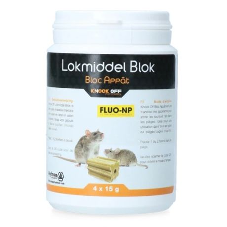 Knock Off lokmiddel blok muis en rat - 4x15gr