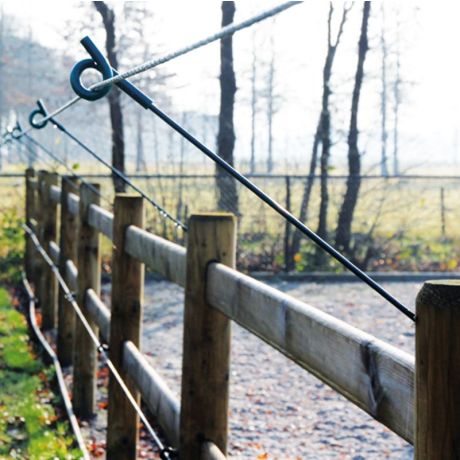 Krulstaart afstandisolator groen 60cm - 8mm