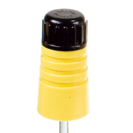 Koltec dumpisolator geel zwarte dop voor M10 en M12 - 25stuks