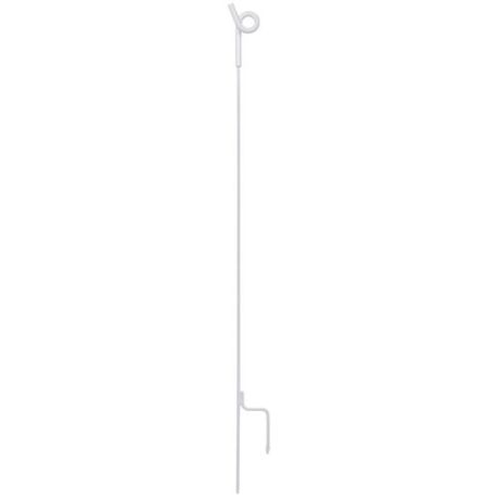 Krulstaartpaal veerstaal wit 105cm - 6mm - 10 stuks | Kuiper Koekange