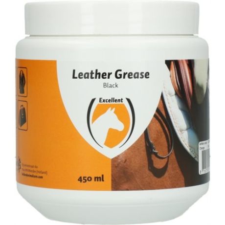 Leather grease zwart - 450ml