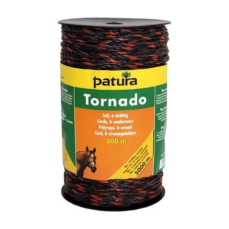 Patura tornado schrikkoord bruin 6mm - 200m | Kuiper Koekange