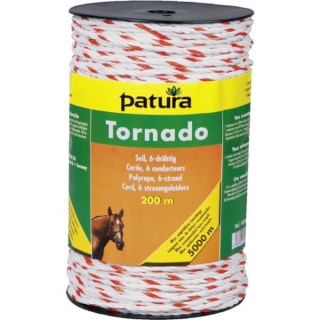 Patura tornado schrikkoord wit/oranje 6mm - 200m | Kuiper Koekange