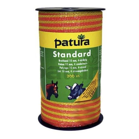 Patura standard schriklint geel/oranje 10mm - 200m | Kuiper Koekange