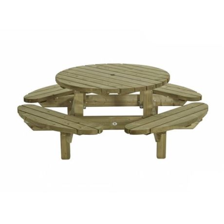 Picknicktafel rond 45mm geïmpregneerd - 210cm | Kuiper Koekange