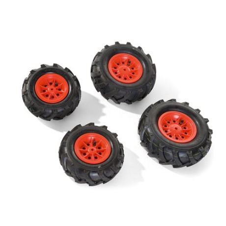 RollyTrac Air Tyres rood - rubber - 4 stuks