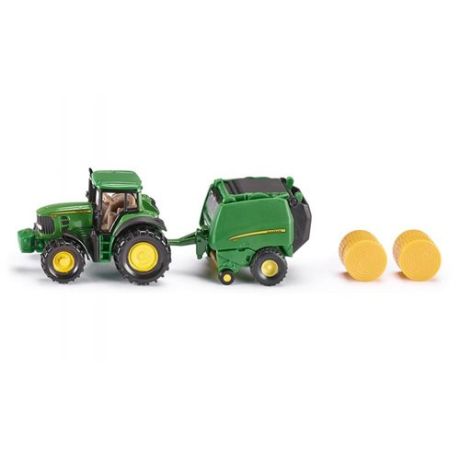 Siku John Deere 7530 met ronde balenpers 990 1665