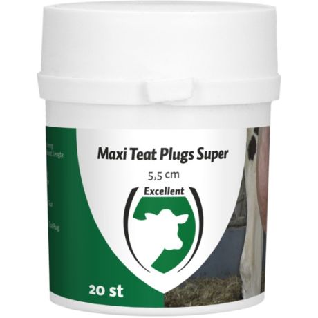 Maxi teat plugs super 5,5cm - 20 stuks