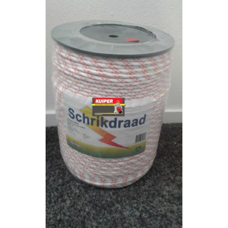 Schrikkoord 6 draden wit - 500m