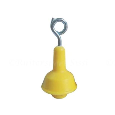 Topisolator met metalen krul geel | Kuiper Koekange