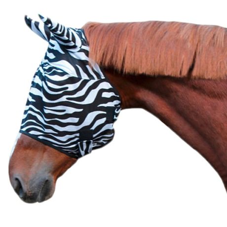 Vliegenmasker zebra paard/pony