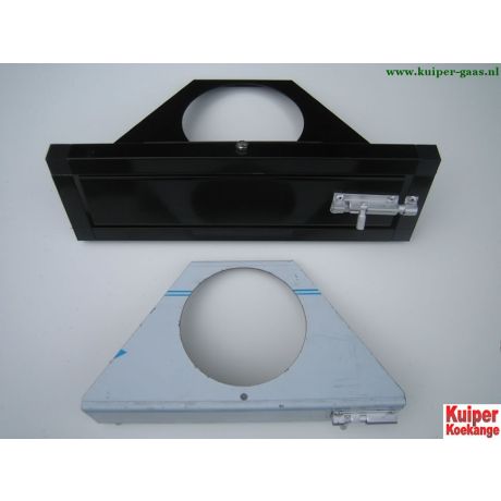 Voederplateau rvs 1 gaats 13cm bakje groen | Kuiper Koekange