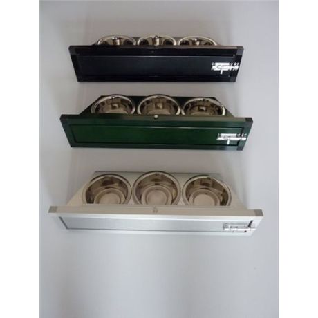 Voederplateau rvs 3 gaats 13cm bakje | Kuiper Koekange