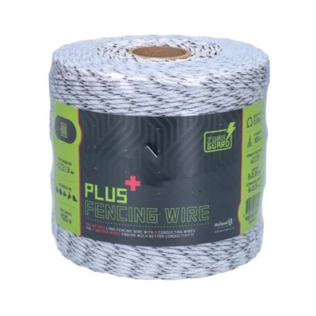 ZoneGuard afrasteringsdraad PLUS 3mm zwart/wit - 400m