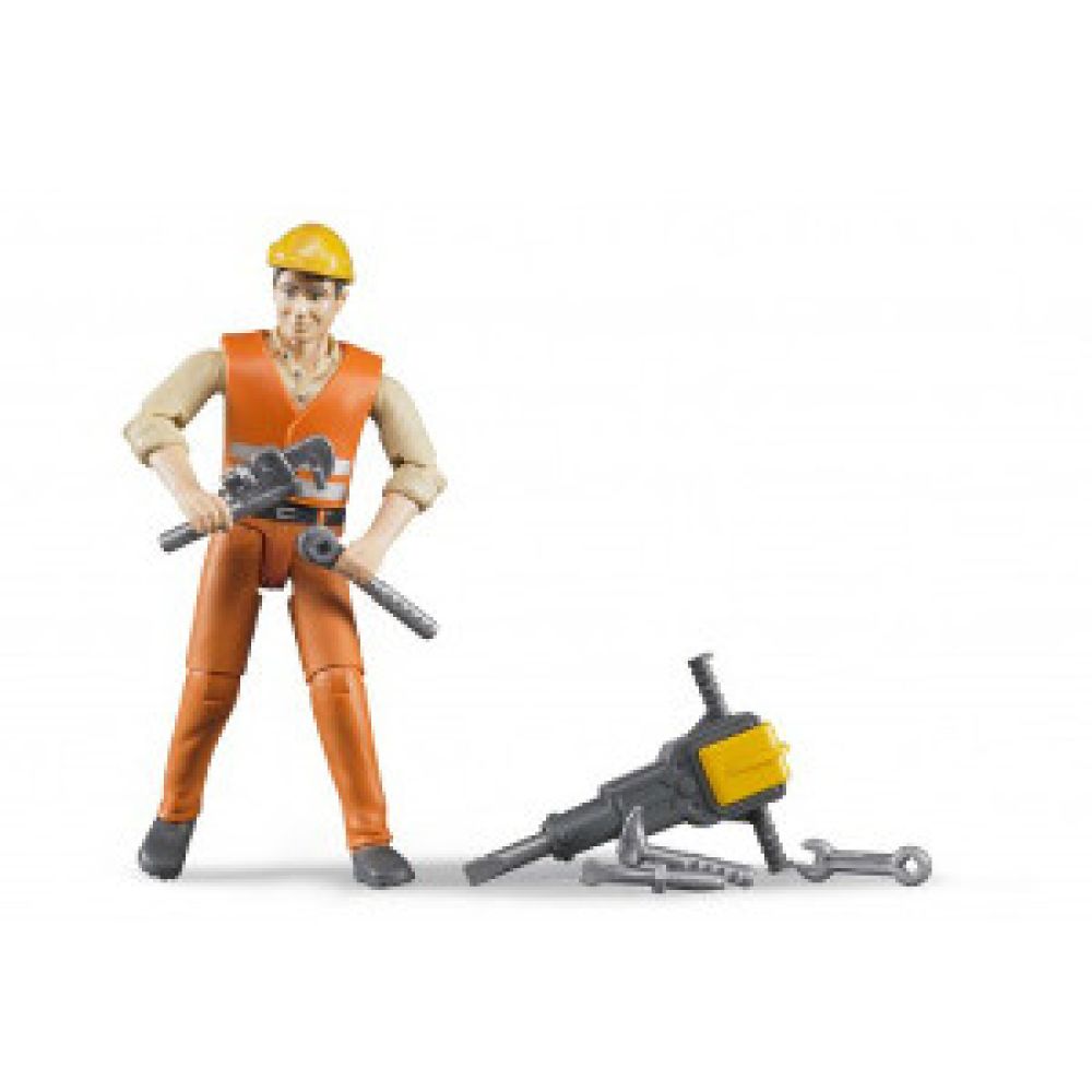 Bruder bouwvakker met gereedschap 