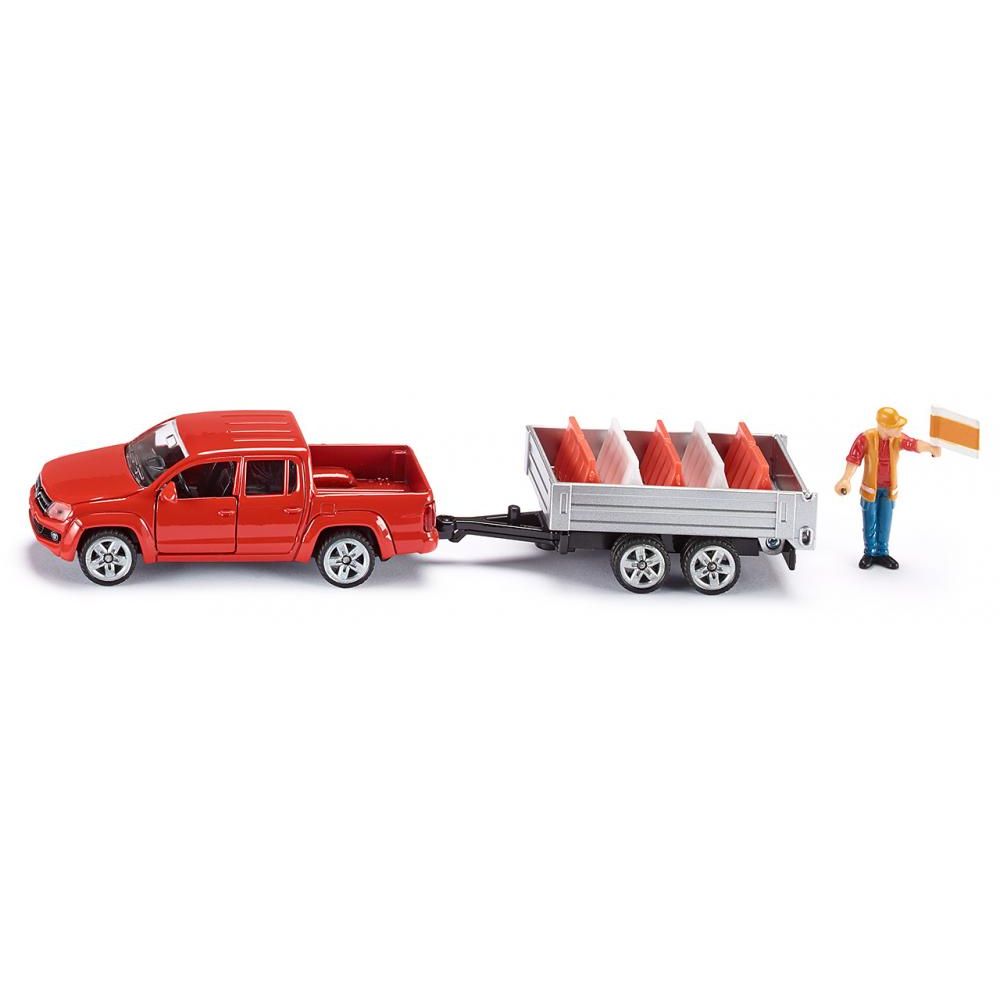 Siku Amarock VW pick up met aanhangwagen 1:55