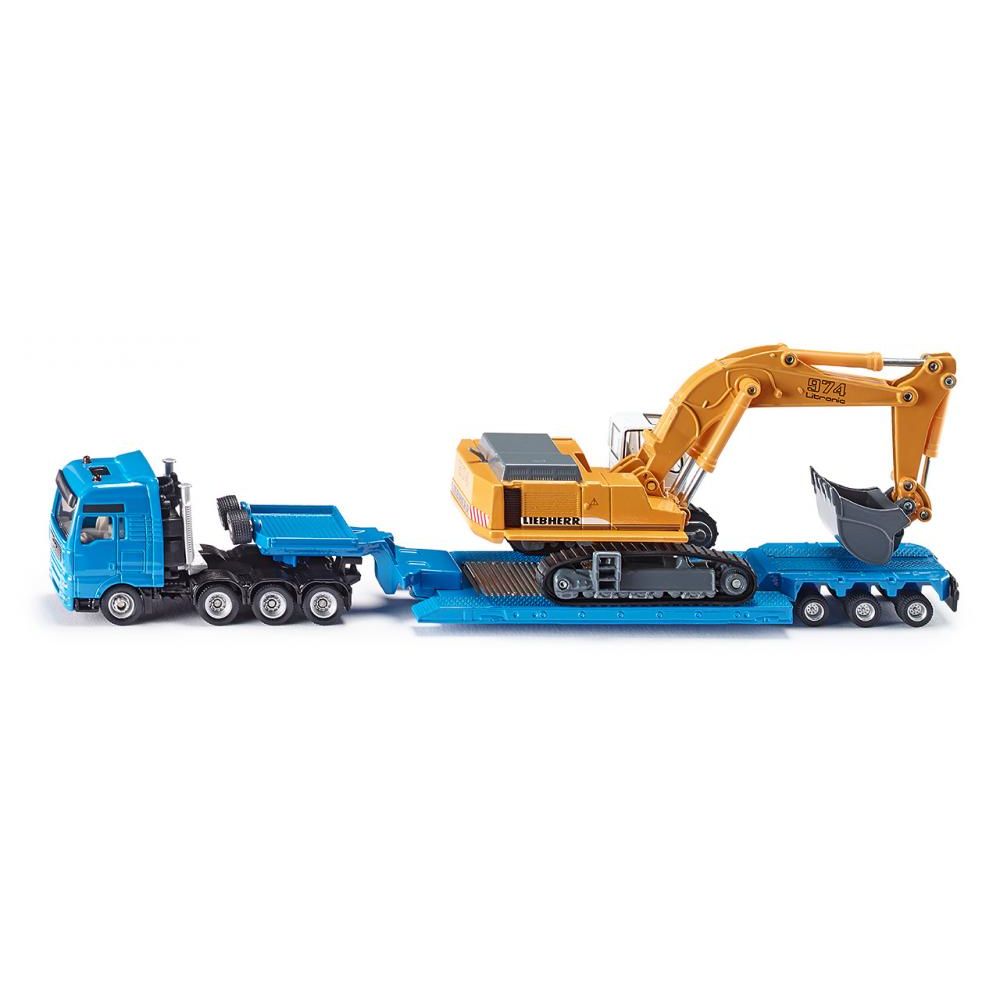 Siku MAN TGA oplegger met Liebherr graafmachine 1:87