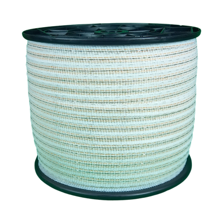 Schriklint wit-oranje 200meter 10mm