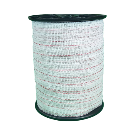 Schriklint wit-rood 200meter 10mm