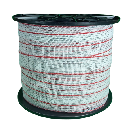 Schriklint wit-rood 100meter 40mm