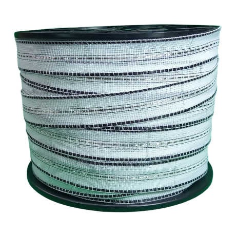 Schriklint wit-zwart 150meter 40mm