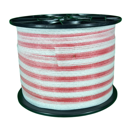 Schriklint rood-wit 200meter 40mm