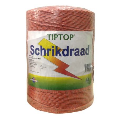 TipTop schrikdraad oranje 1000meter 3mm