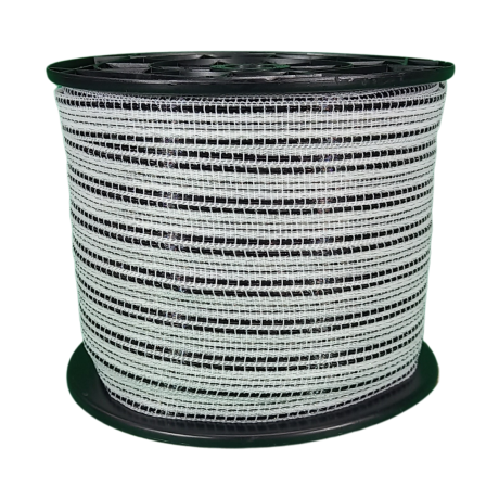 Schriklint wit-zwart 200meter 20mm