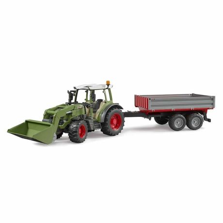 Bruder fendt Vario 211 met voorlader en trailer